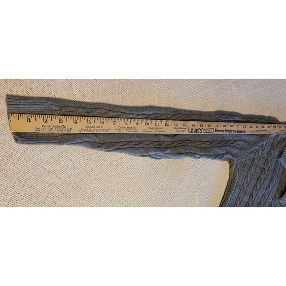 Hope & Henry Mens Cable Knit Organic Cotton Elbow Patch 1/4 Zip Sweater Academia - Picture 11 of 12